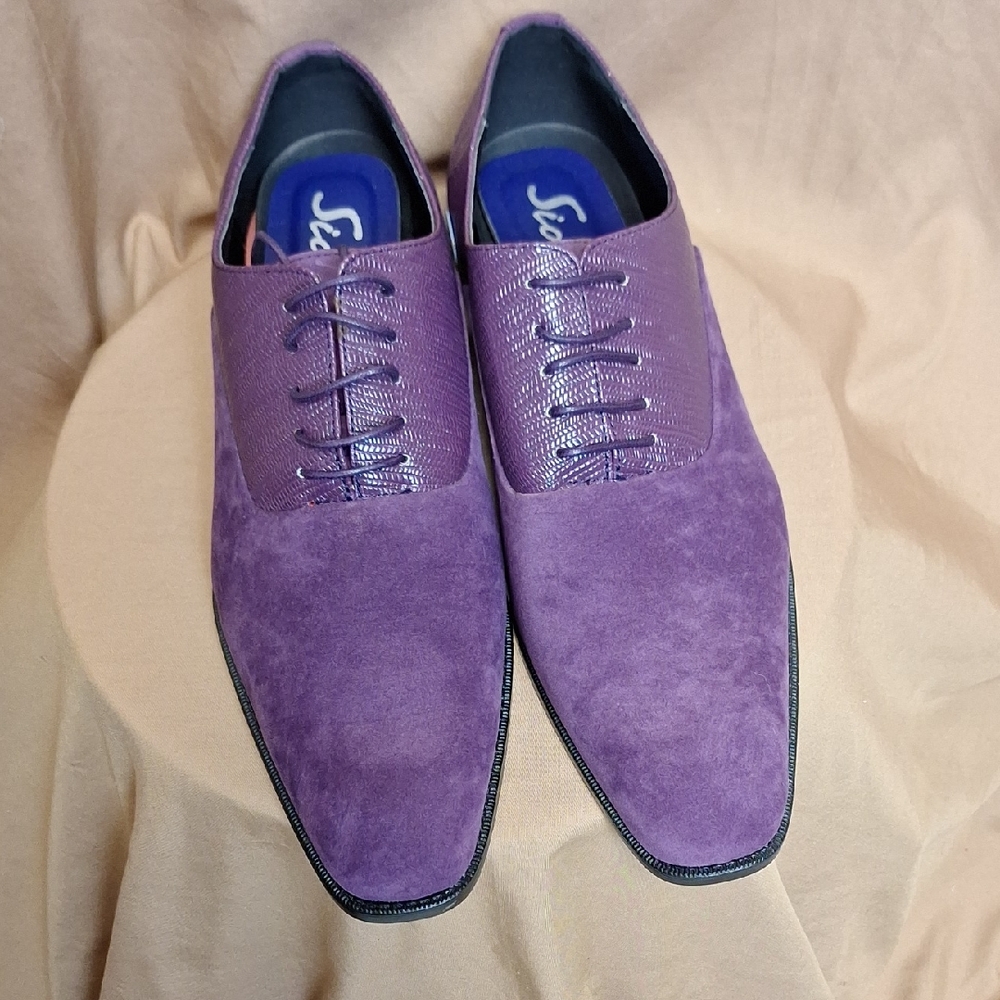 Sio Italian Collection Men's purple shoes size 15 New in box